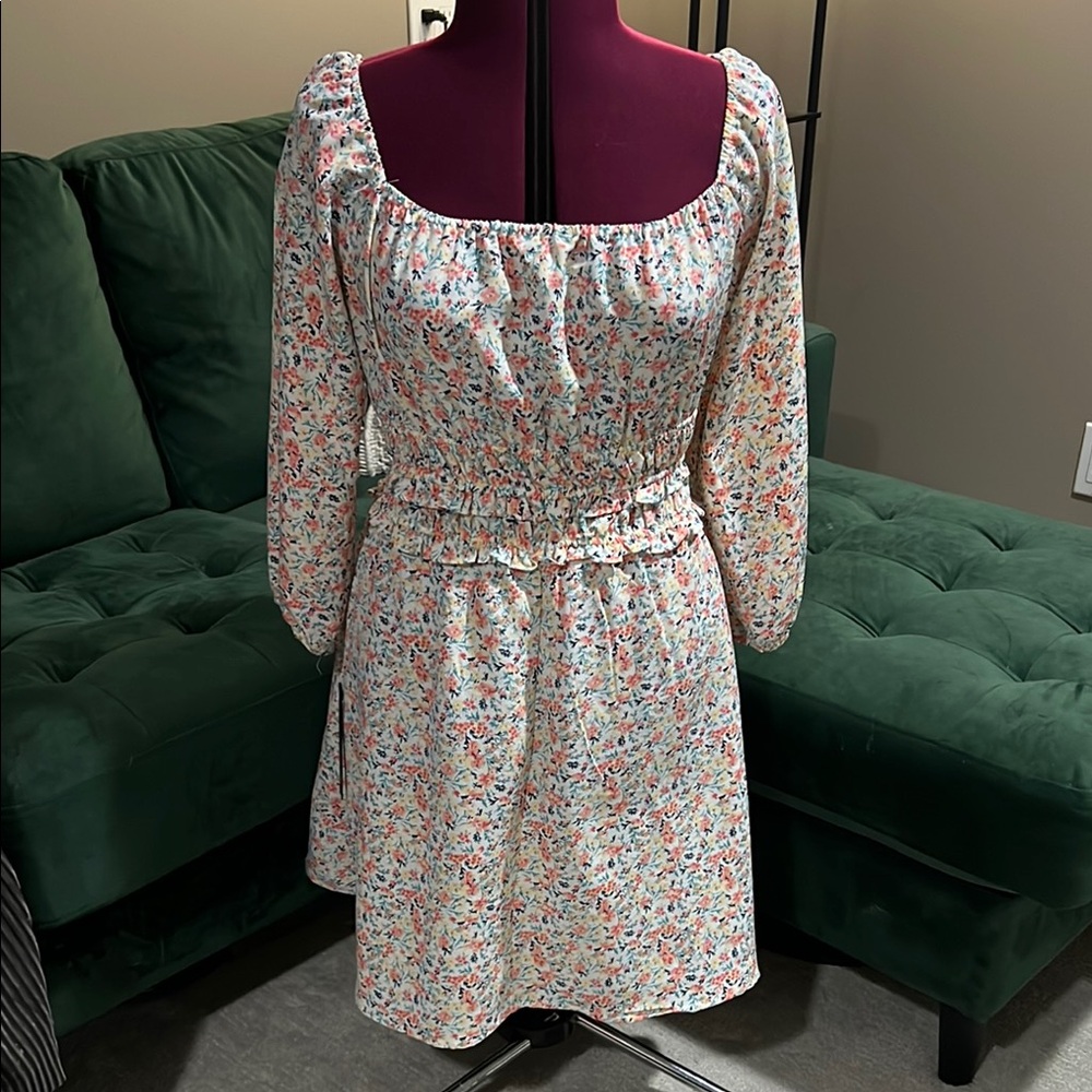 Floral Print Women's Dress | Size L (NWT)